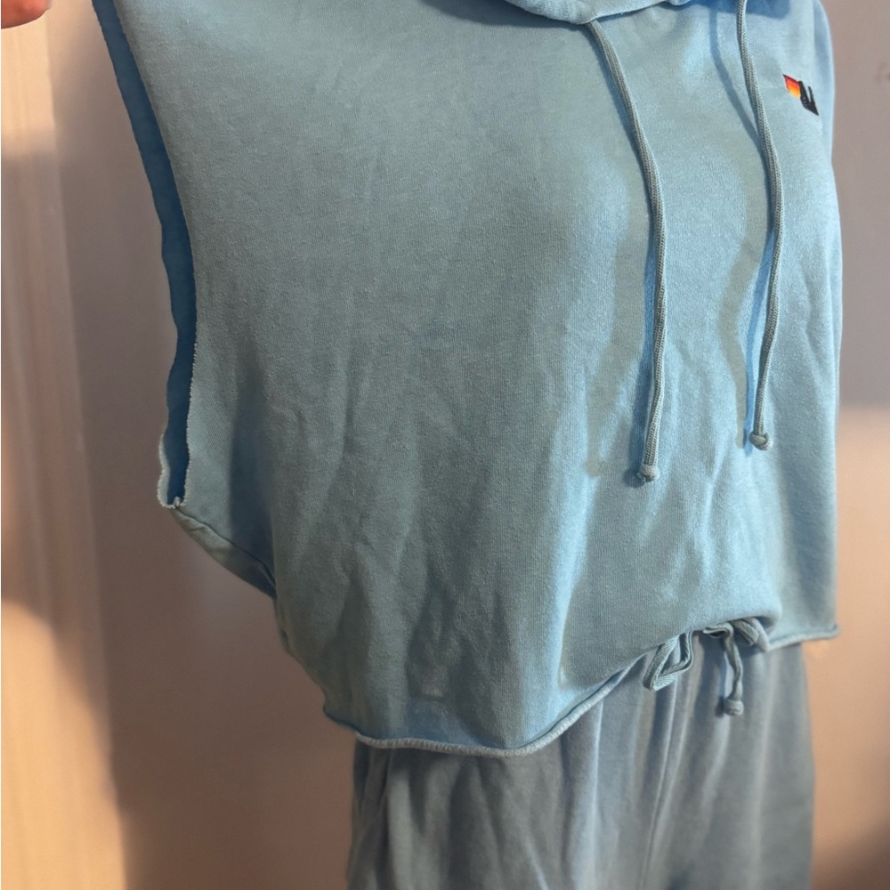 Aviator Nation Light Blue Women's Shorts - Picture 3 of 7